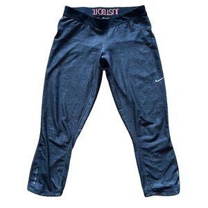 Womens Nike Gray Performance Workout Leggings Large
